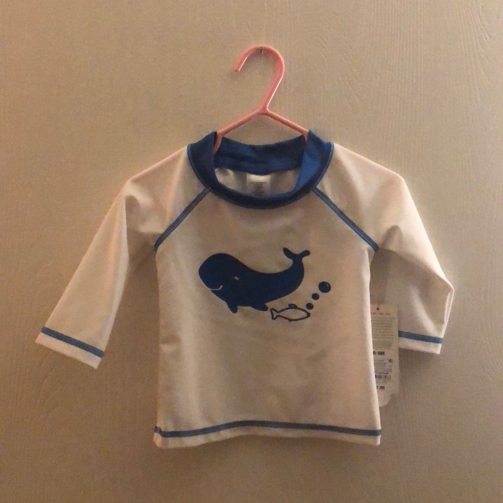 Baby 6-9m long sleeve upf 50+ water sports top.